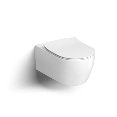 Clou New Hammock WC suspendu - 54x36.5x38cm - sans bride - avec abattant fin - à fond profond - blanc mat