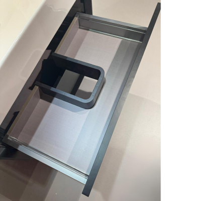 Adema Prime Core Badkamermeubelset - 100x55x45cm - 1 wasbak keramiek - 2 kraangaten - mat marine blauw