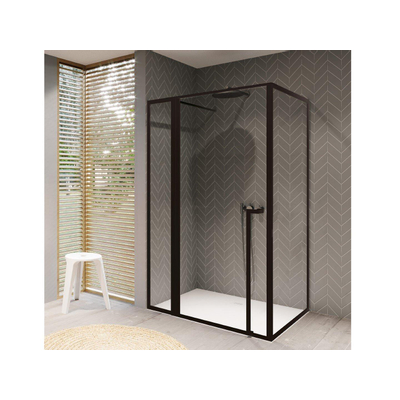Riho Lucid GD203 Douchecabine XL - 200x120x80cm - zwart