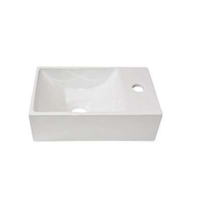 Best Design Wonder lave-mains 29x18x9,5cm 1 trou de robinet à droite céramique blanc