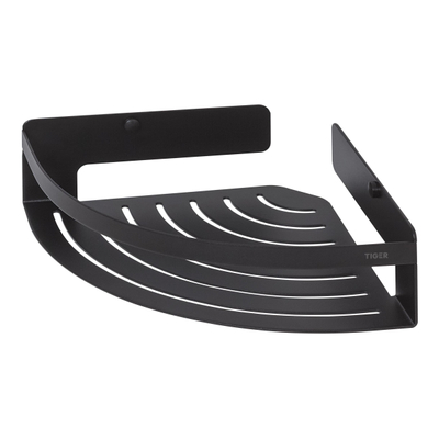 Tiger Caddy Panier de douche d'angle 22,4 cm Noir