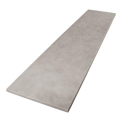 BRAUER Concrete wastafelblad - 200x46x3cm - zonder kraangat - gecoat beton grijs gemêleerd