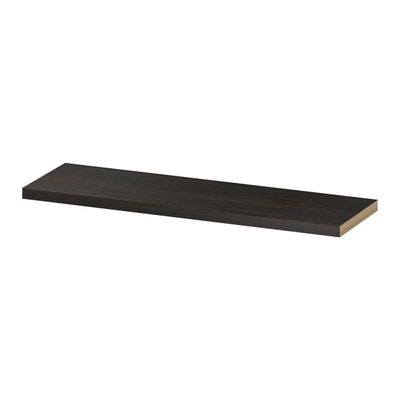 INK 35d étagère murale - 120x35x3.5cm - bord avant chanfreiné - pour niche - MFC Chêne intense