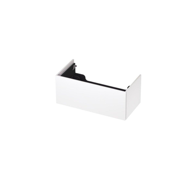 INK Wastafelonderkast - 90x45x37.6cm - 1 lade - push to open - met recht opdekfront - MDF lak - Hoogglans wit