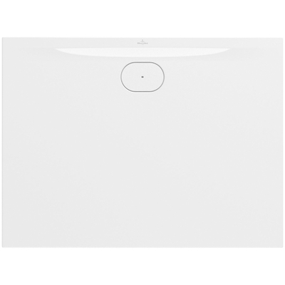 Villeroy & Boch Ecora douchebak - 120x90x3.5cm - afvoer lange zijde - white alpine (wit)
