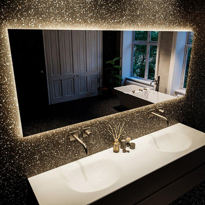 Mondiaz BRIGHT spiegel – 160x70 cm – indirecte LED rondom – Zilver