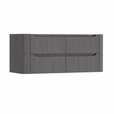 H&R Badmeubelen Juice Wastafelonderkast - 120x45x50cm - afgeronde hoeken - 4 lades - geïntegreerde greep - Wenge