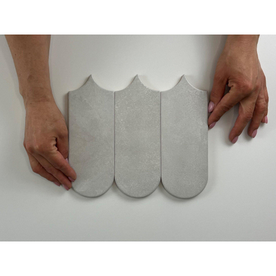 SAMPLE Terravito Evarno wandtegel - 8x21.5cm - Pearl mat (grijs)