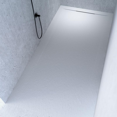 Riho Isola douchebak - 100x100x3cm - vierkant - composietmarmer - mat wit