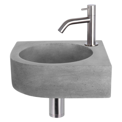 Differnz Cleo Lave-mains d’angle 31,5x31,5x10cm Béton gris foncé