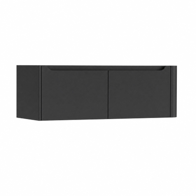 H&R Badmeubelen Juice Meuble sous lavabo - 120x45x40cm - angle droit arrondi - 2 tiroirs - poignée intégrée - anthracite mat