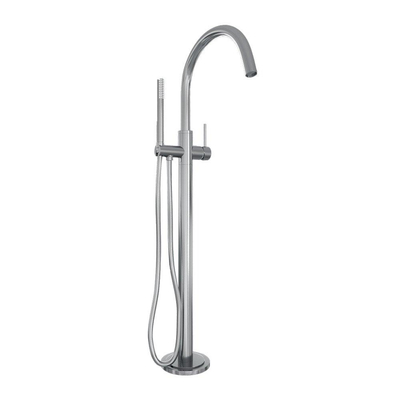 Brauer Chrome Edition Staande Badkraan - handdouche staaf 1 stand -2 gladde knoppen - PVD - chroom