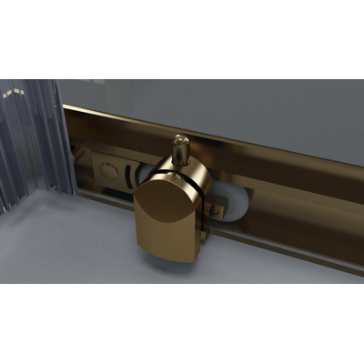 FugaFlow Efficiente Vetro Douchecabine - 90x90cm - vierkant - goud mat