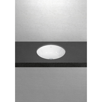 Villeroy & Boch Architectura onderbouwwastafel 45x45x17.5cm Rond met overloopgat Wit Alpin glans Ceramic