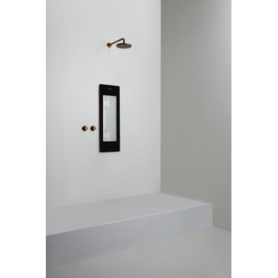 Sunshower Round Small One infrarood opbouw incl. installatieset hoek 95x33x25cm Black