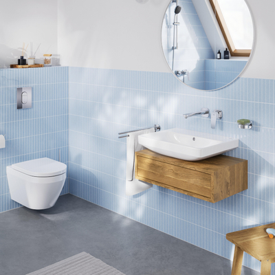 GROHE Euro Ceramic wastafel - 55x44x15.6cm - zonder kraangat - met overloop - wit