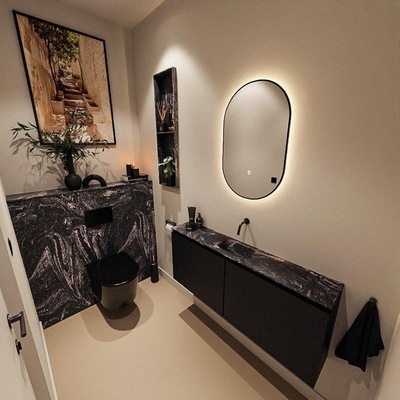 MONDIAZ TURE-DLUX 120cm toiletmeubel Urban. EDEN wastafel Lava positie midden. Zonder kraangat.