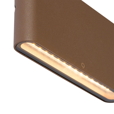 QAZQA Batt Applique murale - 17.5x9x3cm - incl. LED - IP65 - rouille mate (cuivre)