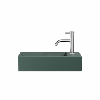 Crosswater Counter Basins Beck Cloakroom wastafel - inclusief vrije doorstroomafvoer 1TH - 450x200mm - mat groen