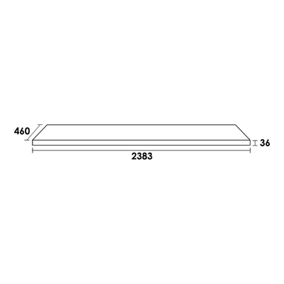 BRAUER Plan vasque 238.3x3.6x46cm MFC G-Canyon