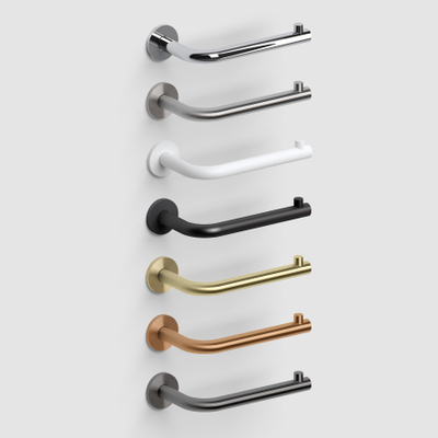 Clou Kaldur porte-rouleau de papier toilette forme L gunmetal brossé PVD