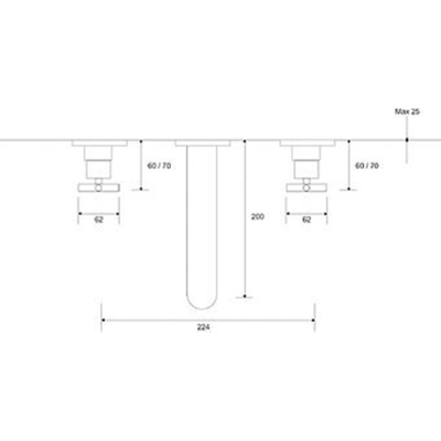 Plieger Cross robinet mural avec bec fixe avec poignées en croix chrome
