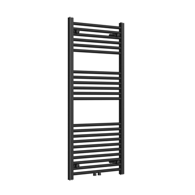 FugaFlow Eccelente Acces badkamer radiator 60x120cm recht middenaansluiting 561watt mat zwart