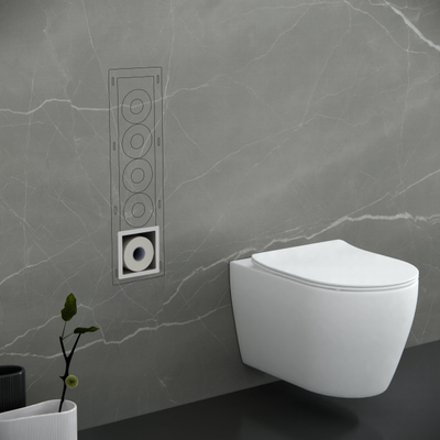 Fortifura Calvi Inbouw Reserve toiletrolhouder - Geborsteld RVS PVD (RVS)