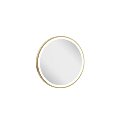 Crosswater Infinity Miroir - 50x50cm - Rond - avec éclairage - Laiton brossé (doré)