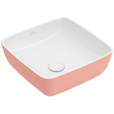 Villeroy & Boch Artis vasque à poser - carrée 41x41x12.5cm - sans trou de robinetterie sans trop-plein powder