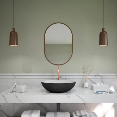 Ideavit Solidthin waskom - 50x50x14.5cm - Solid surface - Ovaal - Mat Zwart