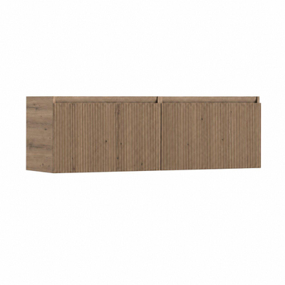 HR Badmeubelen wastafelkast 3D-front small verticaal-2 laden - greeploos met greeplijst in kleur - 140x45x45cm - charleston