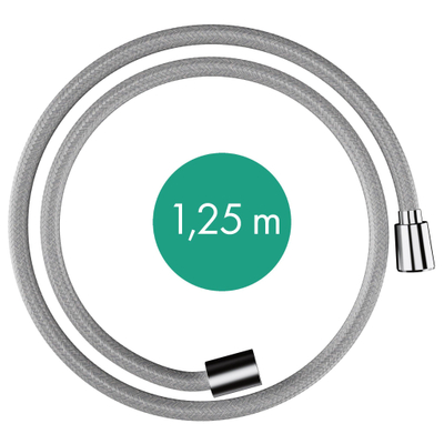 Hansgrohe Designflex Textiel - doucheslang - 125cm - hoogglans chroom