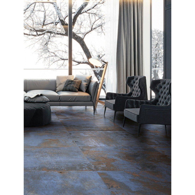 Terravito Copuro carreau mural et de sol - 60x60cm - 9mm - carré - rectifié - effet béton - bleu mat