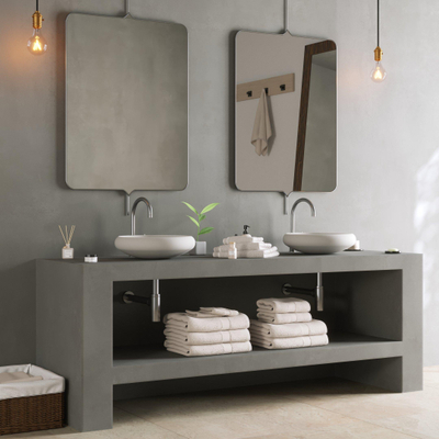 Ideavit Solidego lavabo à poser 40x40x11.2cm rond 0 trous de robinet 1 cuve Solid surface blanc