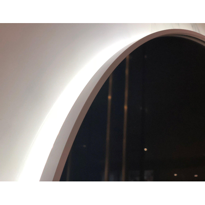 Best Design White Venetië miroir rond blanc mat incl. éclairage LED Ø 60 cm