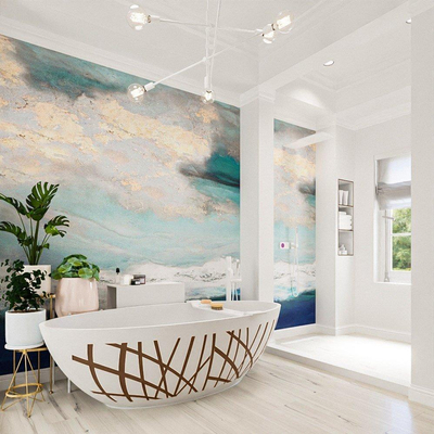 MONDIAZ HOLM DESIGN Baignoire autoportante - 180x85cm - Rust / Talc