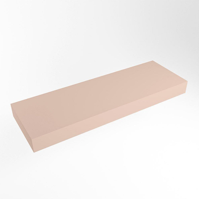 Mondiaz TOP 46 Vrijhangend Topblad - 140x46x12cm - geschikt voor waskom - Solid surface - Rosee