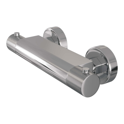 Robinet de douche encastré Brauer Chrome - barre de douche - 1 fonction - 2 boutons avec relief - douchette ronde 3 positions - chrome