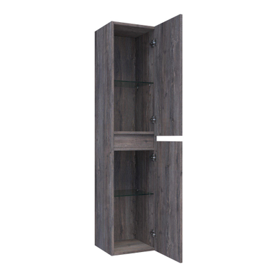 BRAUER Joy Armoire de salle de bains - 160x35x35cm - 2 portes - sans poignées - ouverture à gauche ou à droite - Driftwood