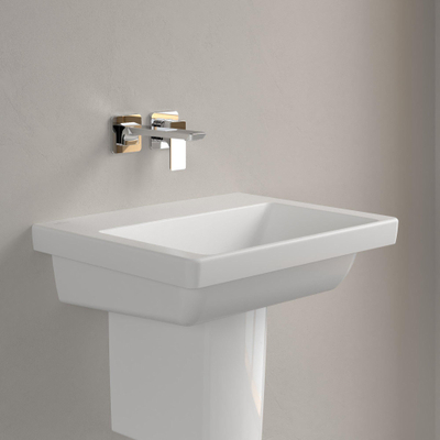 Villeroy & boch subway 3.0 lavabo 55x44x16.5cm rectangle sans trou de trop-plein pierre blanche mate céramique+