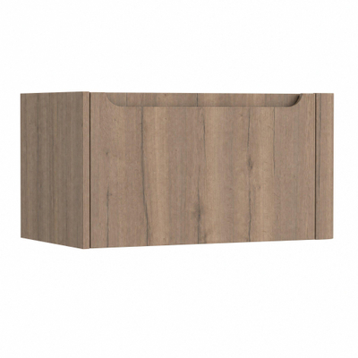 H&R Badmeubelen Juice Wastafelonderkast - 80x45x40cm - rechterhoek afgerond - 1 lade - geïntegreerde greep - charleston