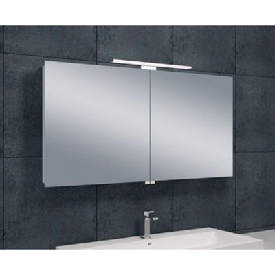 Xellanz Bright spiegelkast – 120x60x14 cm – directe LED boven – met stopcontact – Aluminium