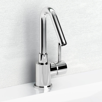 Clou Xo wastafelkraan - opbouw - 1-gats - voorsprong 10cm - eengreeps - chroom