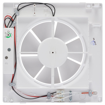 Sanivesk Standard ventilateur - Ø150 Sur interrupteur (lumière) - Carré - Blanc