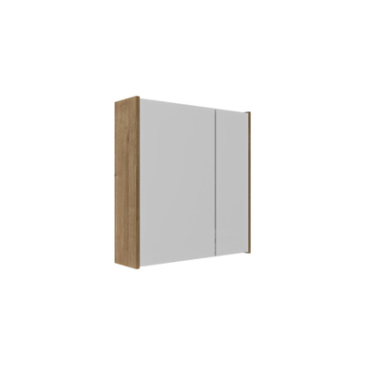 Saniclass Holz Pure Spiegelkast - 60x63x16cm - inclusief zijpanelen - Eiken natural