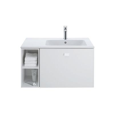 Duravit Me by Starck Lavabo pour meuble asymétrique vasque droite 83x49cm 1 trou de robinet avec trop-plein Blanc mat