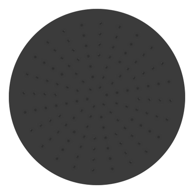 Wiesbaden Unimatch douche de tête - 30cm - rond - 1 jet - noir mat