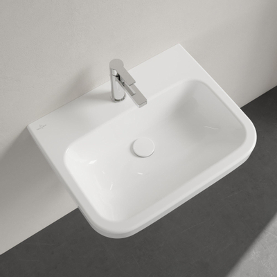 Villeroy & Boch Architectura wastafel - 60x47cm - met kraangat - zonder overloop - White Alpine (glans wit)