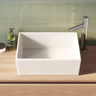 BRAUER Ice vasque - 48 rectangulaire arrondie céramique - blanc brillant